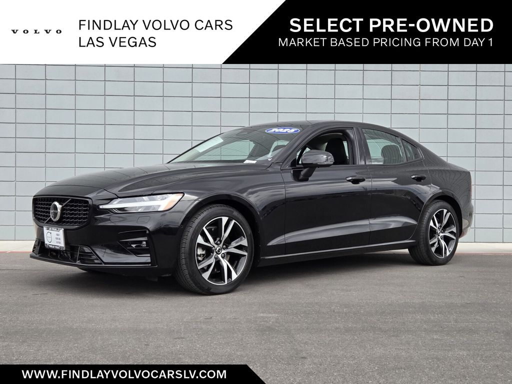 Onyx Black Metallic 2025 Volvo S60 B5 Plus FWD Sedan Front-Wheel Drive Automatic