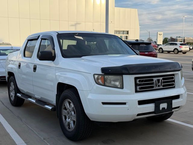 White 2008 Honda Ridgeline RT Pickup Truck Four-Wheel Drive 5-Speed Automatic