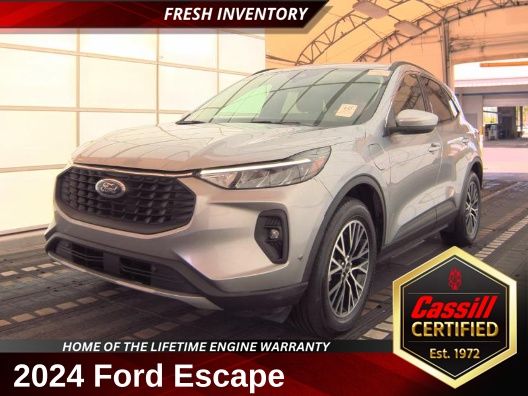 Silver Metallic 2024 Ford Escape Hybrid Plug-in SUV / Crossover Front-Wheel Drive Continuously Variable Transmission
