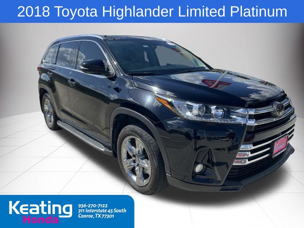 Midnight Black Metallic 2018 Toyota Highlander SUV / Crossover Front-Wheel Drive 8-Speed Automatic