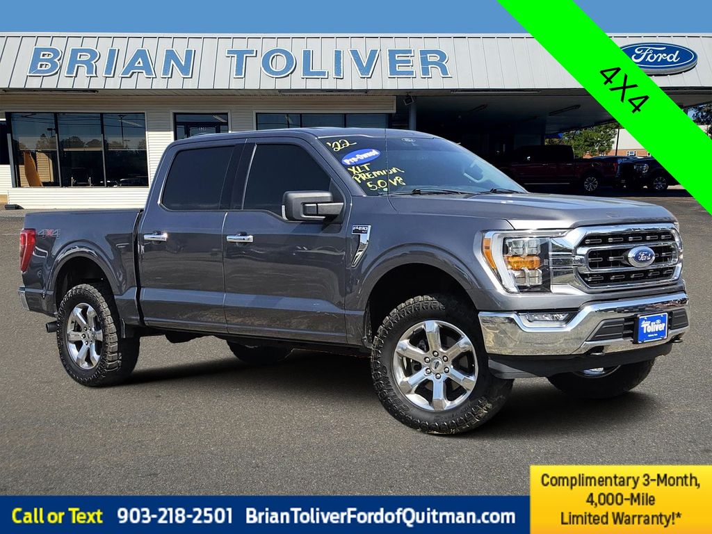 Gray Metallic 2022 Ford F-150 Pickup Truck Four-Wheel Drive Automatic