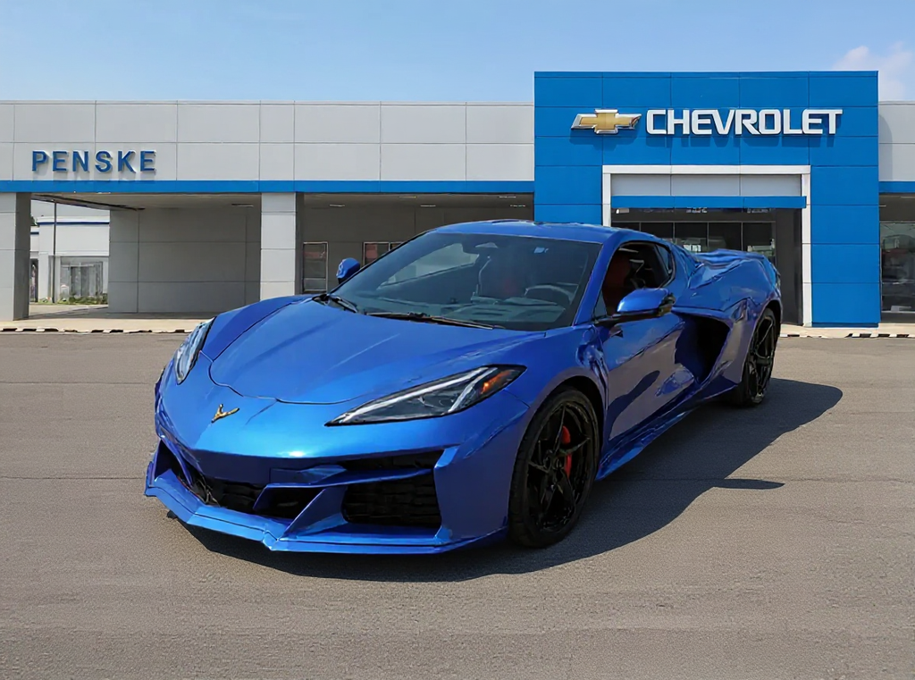 Riptide Blue Metallic 2026 Chevrolet Corvette E-Ray Coupe AWD with 2LZ Coupe All-Wheel Drive 8-Speed Dual Clutch