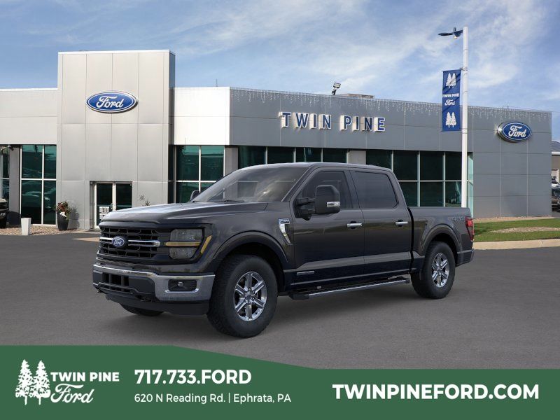 Agate Black Metallic 2025 Ford F-150 XLT SuperCrew 4WD Pickup Truck Four-Wheel Drive Automatic