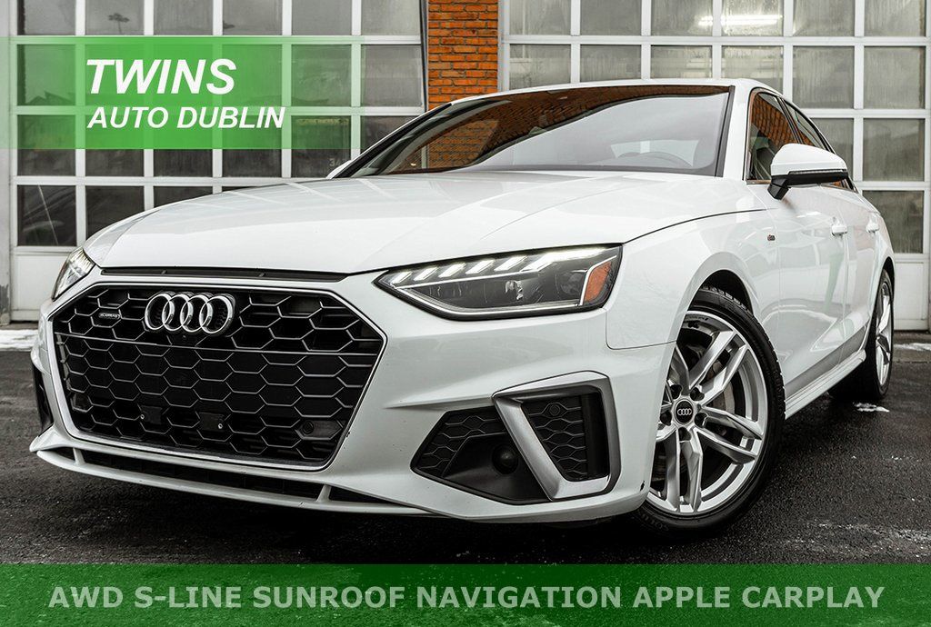 White 2023 Audi A4 quattro Premium Plus S Line 45 TFSI AWD Sedan All-Wheel Drive 7-Speed Automatic