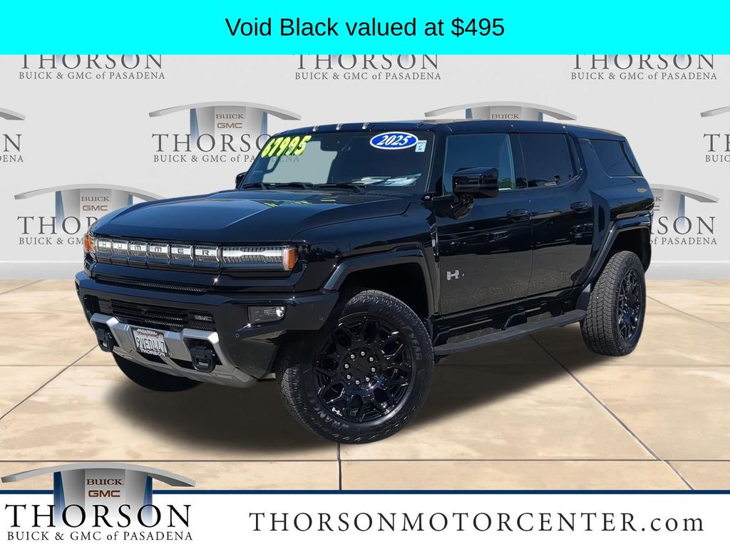 Black 2025 GMC Hummer EV SUV 2X AWD SUV / Crossover All-Wheel Drive 1-Speed Automatic