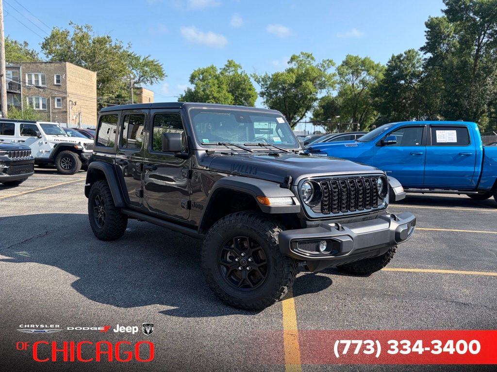 Gray (Granite Crystal Metallic Clearcoat) 2025 Jeep Wrangler SUV / Crossover Four-Wheel Drive 6-Speed Manual