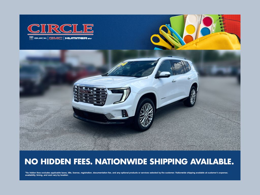White Frost Tricoat 2024 GMC Acadia SUV / Crossover Four-Wheel Drive 8-Speed Automatic