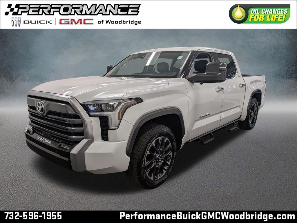 White (Wind Chill Pearl) 2022 Toyota Tundra Limited CrewMax Cab 4WD Pickup Truck Four-Wheel Drive Automatic