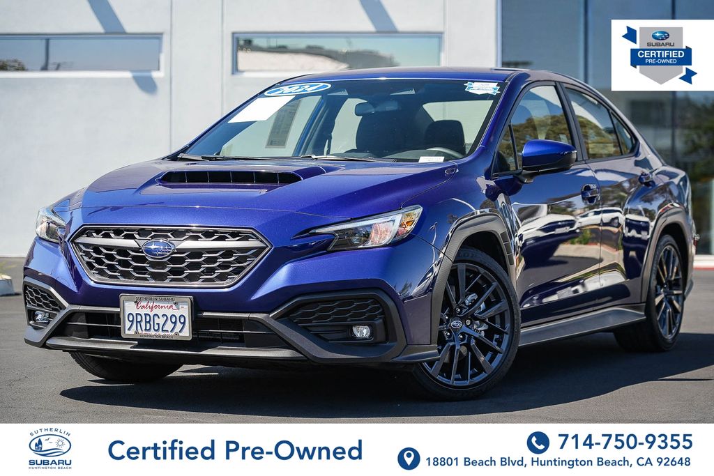 Sapphire Blue Pearl 2024 Subaru WRX Premium AWD Sedan All-Wheel Drive Continuously Variable Transmission