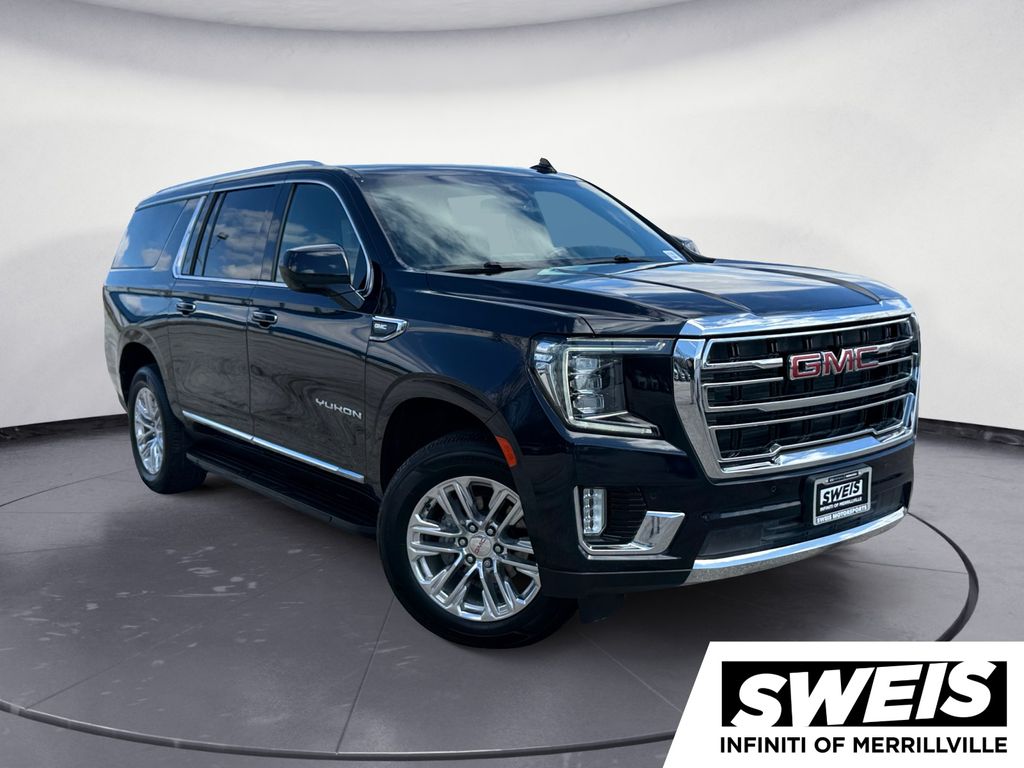 Midnight Blue Metallic 2021 GMC Yukon XL SLT 4WD SUV / Crossover Four-Wheel Drive