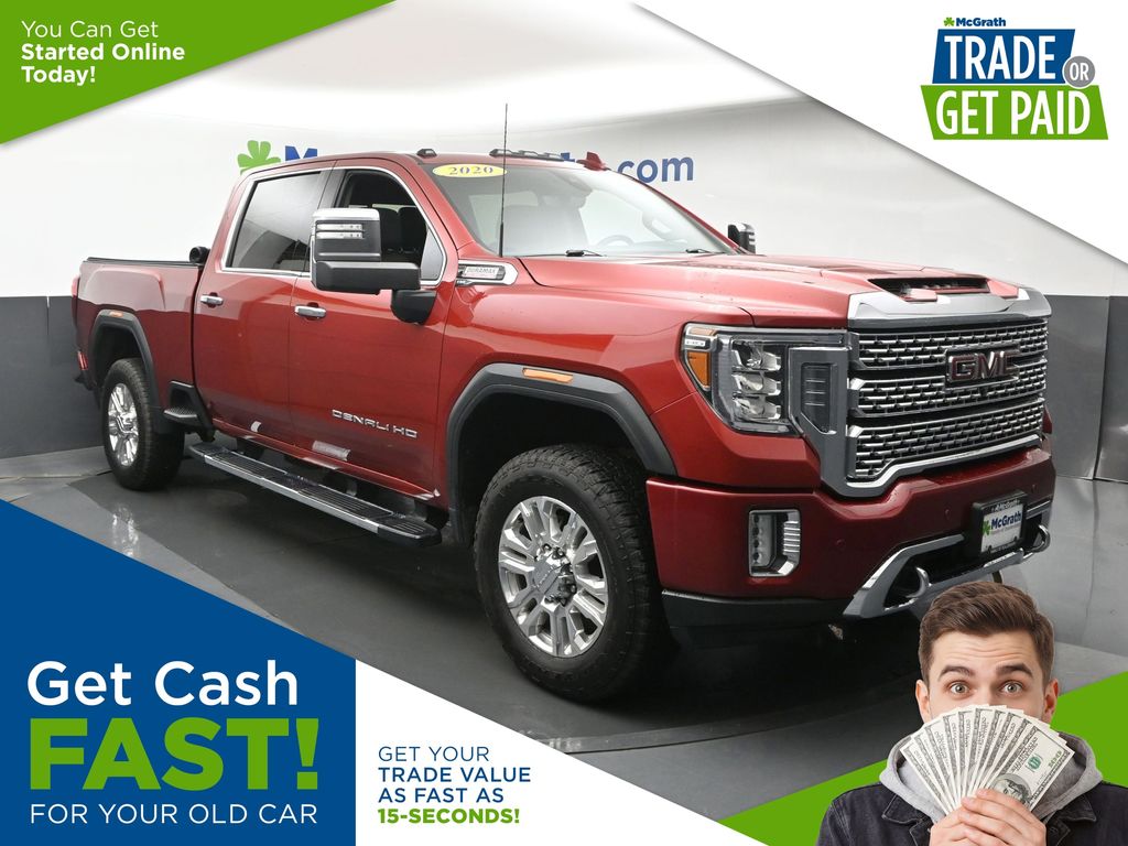 Red Quartz Tintcoat 2020 GMC Sierra 2500HD Denali Crew Cab 4WD Pickup Truck Four-Wheel Drive Automatic