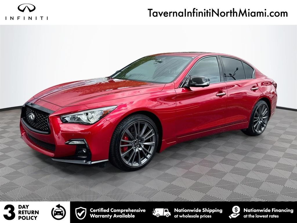 2024 INFINITI Q50 Rojo (Dynamic Sunstone Red) Sedán Tracción en las cuatro ruedas 7 velocidades Automática marcha alta