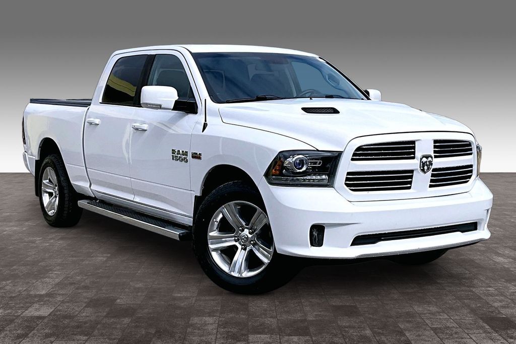 Bright White Clearcoat 2017 RAM 1500 Sport Crew Cab 4WD Pickup Truck Four-Wheel Drive 8-Speed Automatic