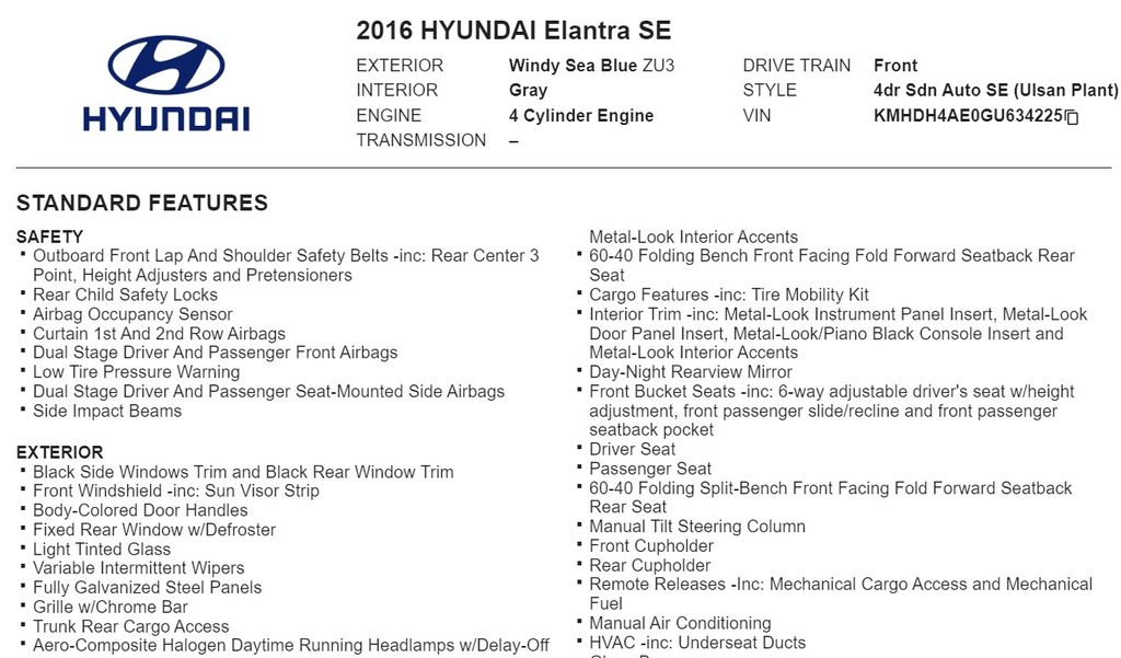 2016 Hyundai Elantra SE 19