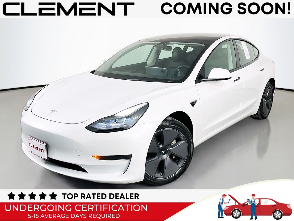 Pearl White Multi-Coat 2023 Tesla Model 3 RWD Sedan Rear-Wheel Drive 1-Speed Automatic