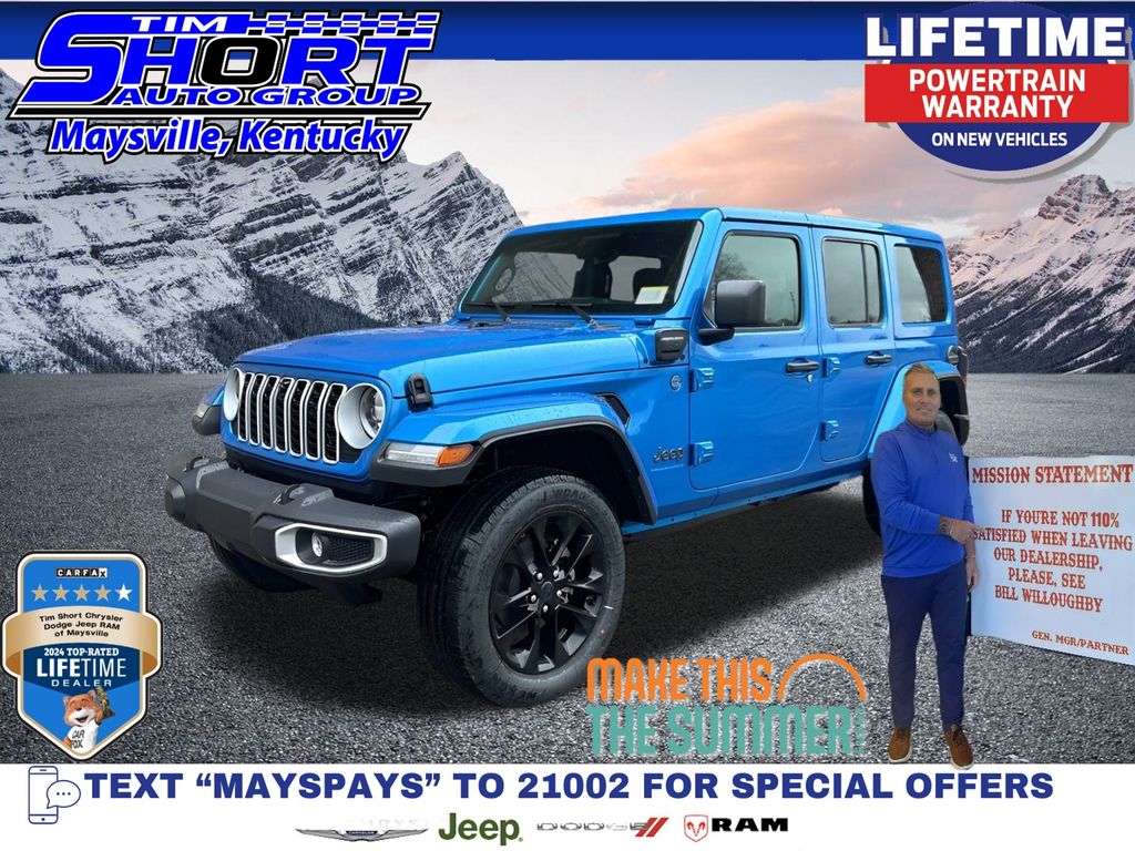 Hydro Blue Pearl Coat 2025 Jeep Wrangler 4xe Sahara 4WD SUV / Crossover Four-Wheel Drive 8-Speed Automatic