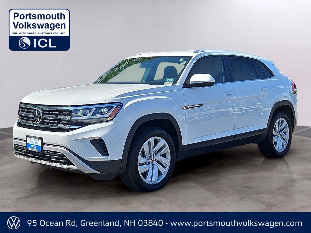 Pure White 2023 Volkswagen Atlas Cross Sport SUV / Crossover All-Wheel Drive 8-Speed Automatic
