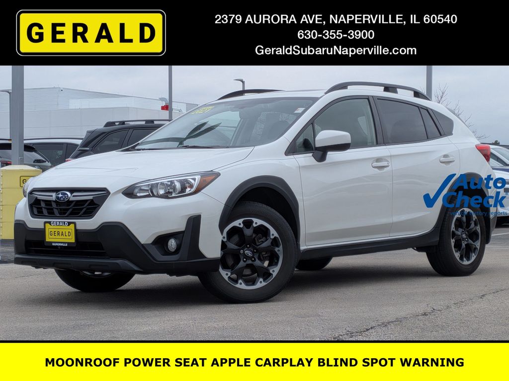 Crystal White Pearl 2021 Subaru Crosstrek Premium AWD SUV / Crossover All-Wheel Drive Continuously Variable Transmission