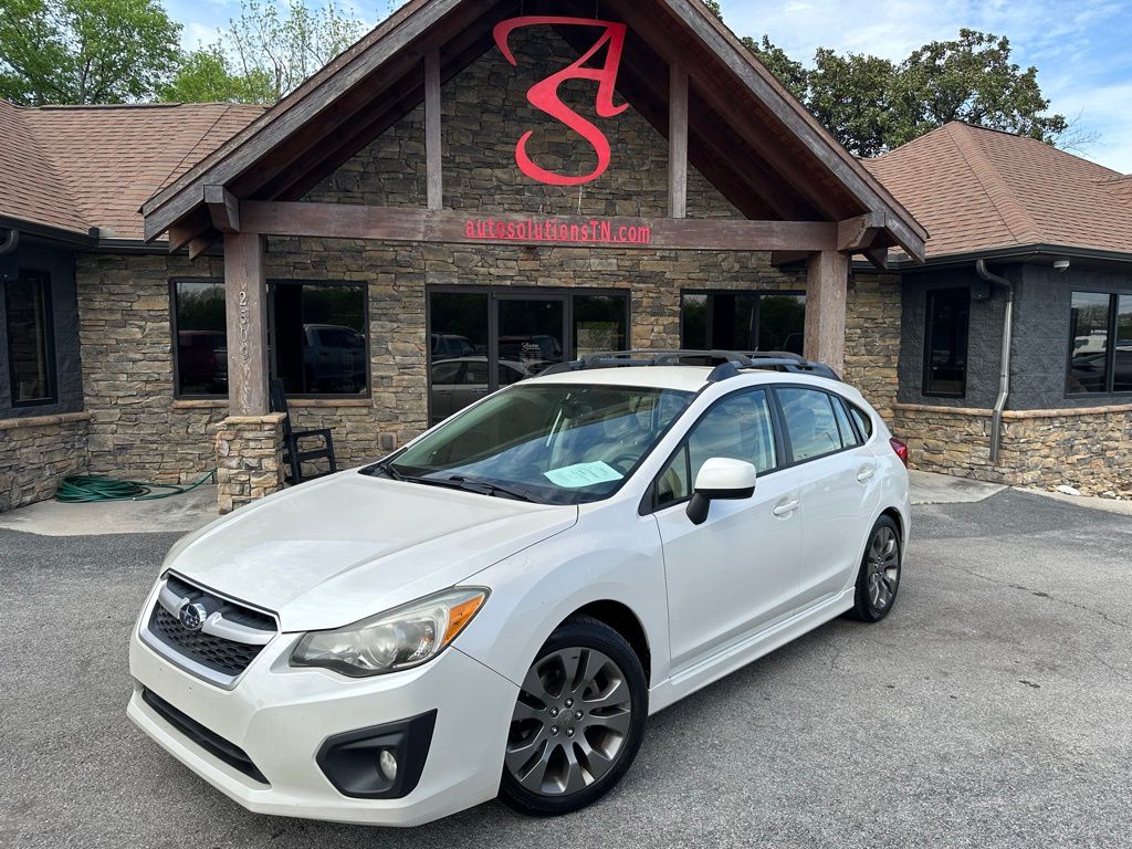 Satin White Pearl 2014 Subaru Impreza 2.0i Sport Premium Wagon Hatchback All-Wheel Drive Continuously Variable Transmission