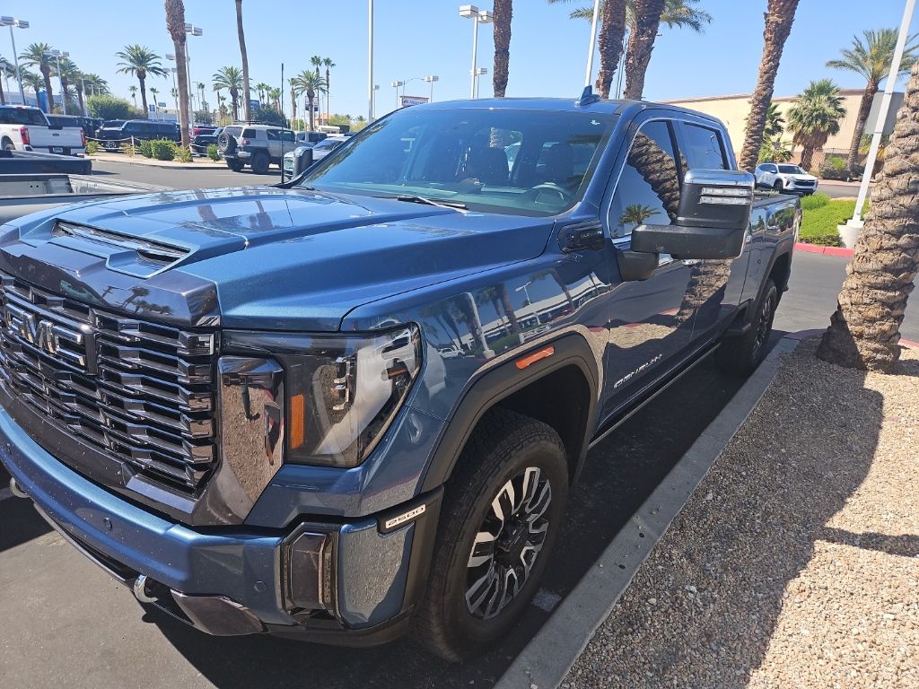 Downpour Metallic 2024 GMC Sierra 2500HD Denali Ultimate Crew Cab 4WD Pickup Truck Four-Wheel Drive Automatic