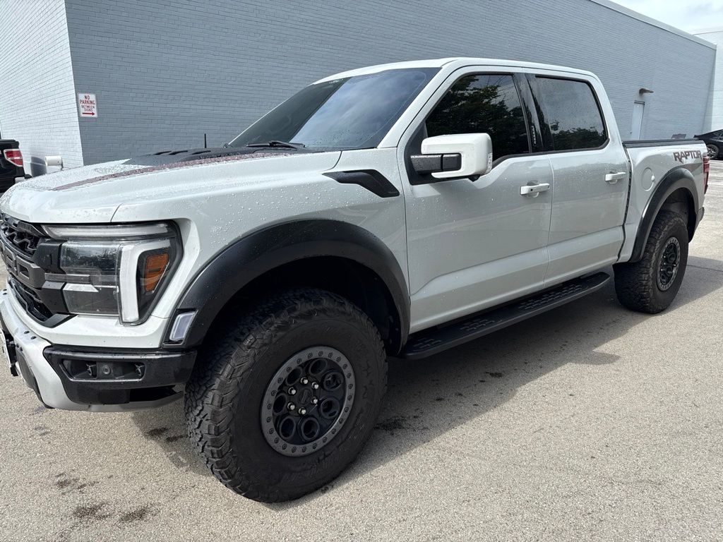 Avalanche Gray 2024 Ford F-150 Raptor SuperCrew 4WD Pickup Truck Four-Wheel Drive Automatic