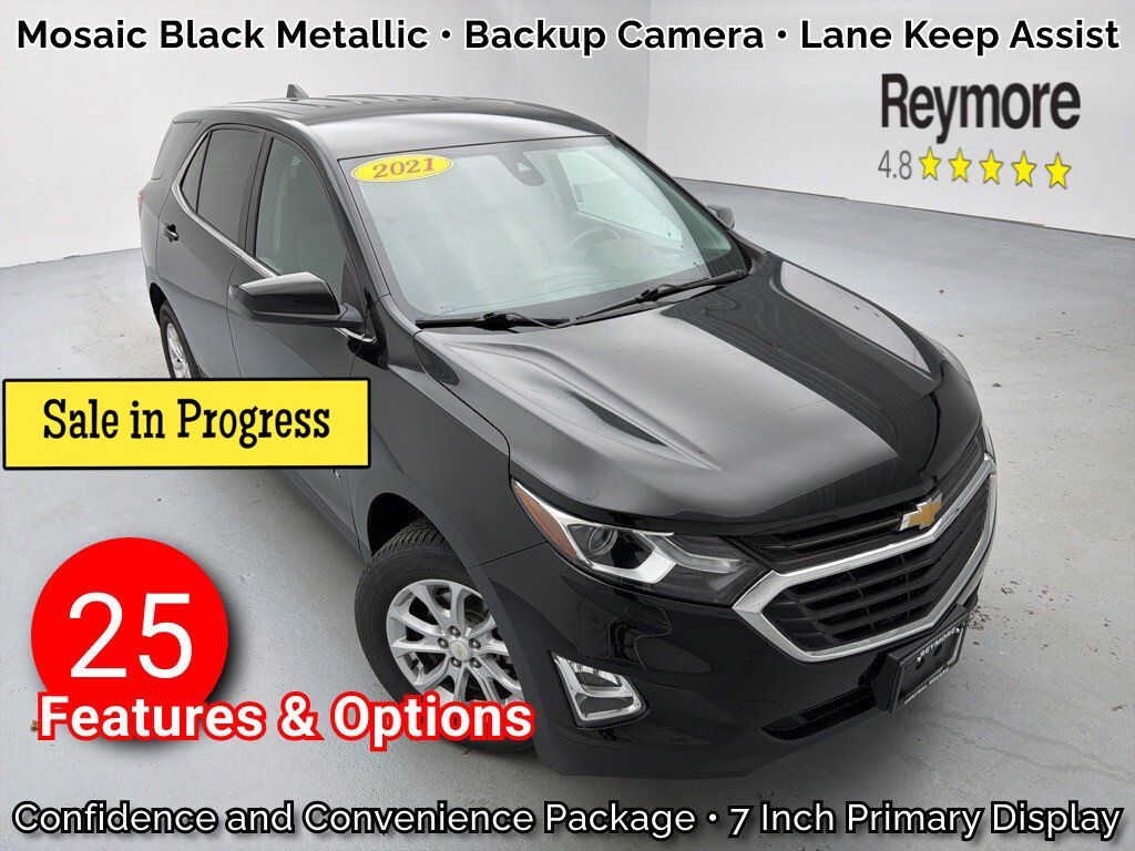 Mosaic Black Metallic 2021 Chevrolet Equinox LT AWD with 1LT SUV / Crossover Four-Wheel Drive 6-Speed Automatic Overdrive