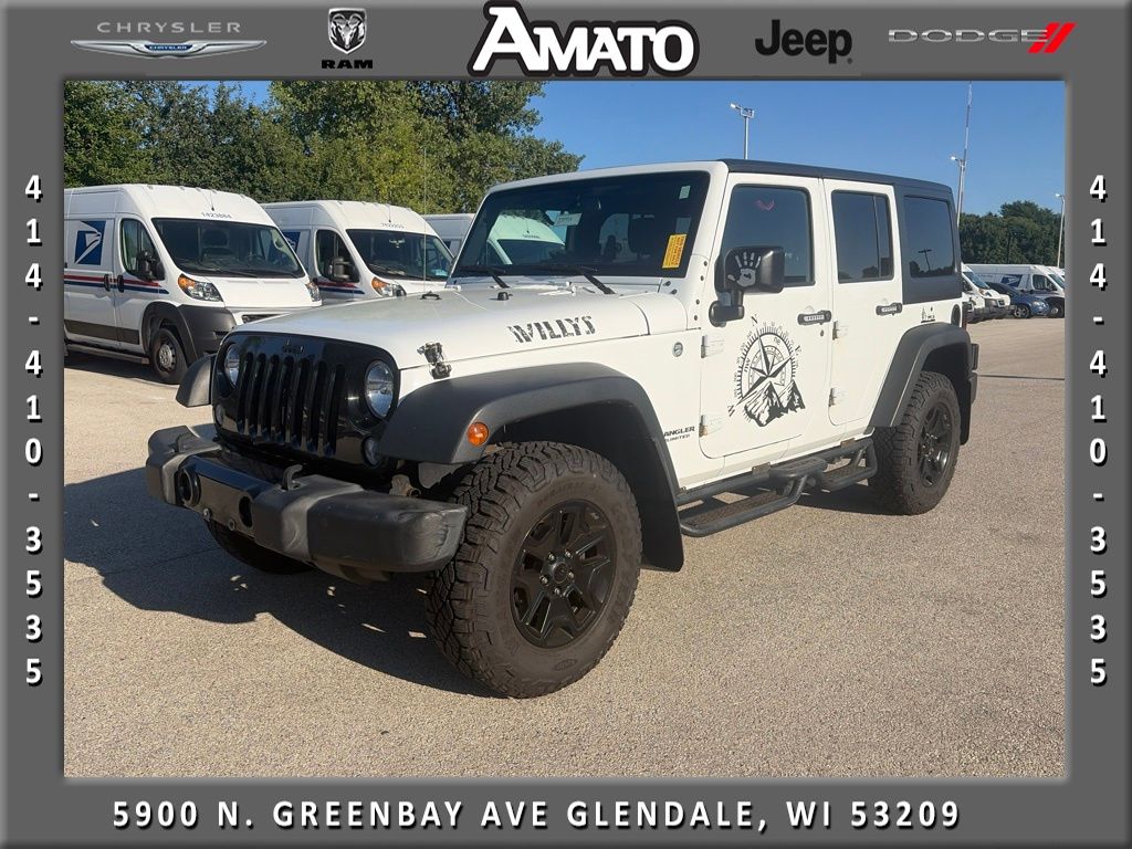 Bright White Clearcoat 2015 Jeep Wrangler SUV / Crossover Four-Wheel Drive 6-Speed Manual