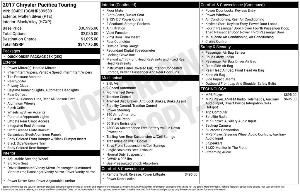 2017 Chrysler Pacifica Touring