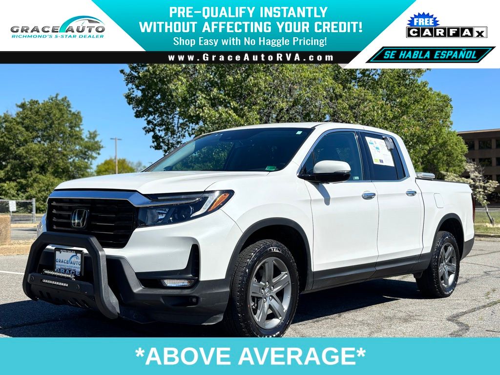 Platinum White Pearl 2023 Honda Ridgeline RTL-E AWD Pickup Truck All-Wheel Drive 9-Speed Automatic