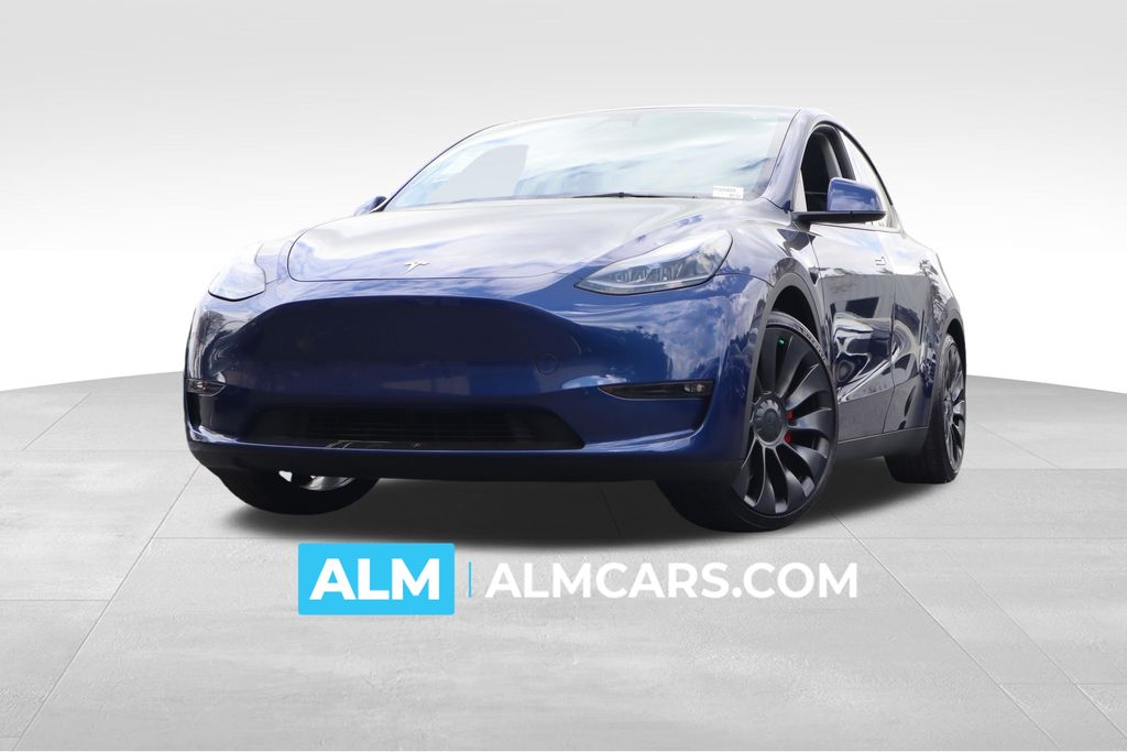 Blue 2023 Tesla Model Y Performance AWD SUV / Crossover All-Wheel Drive 1-Speed Automatic