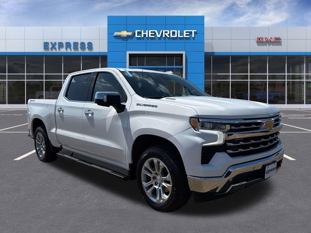 Summit White 2023 Chevrolet Silverado 1500 Pickup Truck Four-Wheel Drive Automatic