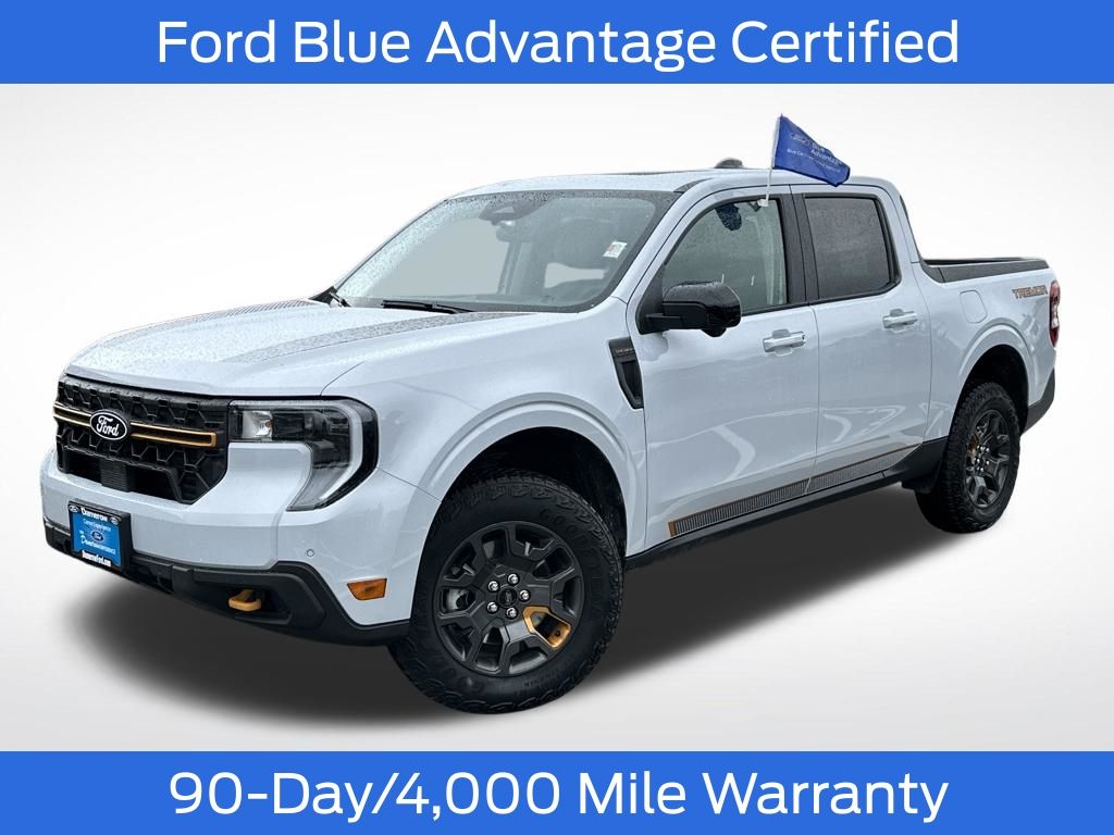 Space White Metallic 2025 Ford Maverick Tremor SuperCrew AWD Pickup Truck All-Wheel Drive 8-Speed Automatic