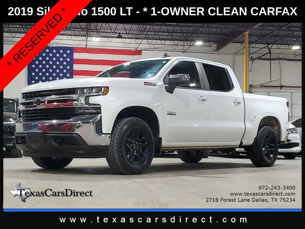 White (Iridescent Pearl Tricoat) 2019 Chevrolet Silverado 1500 Pickup Truck Four-Wheel Drive 8-Speed Automatic
