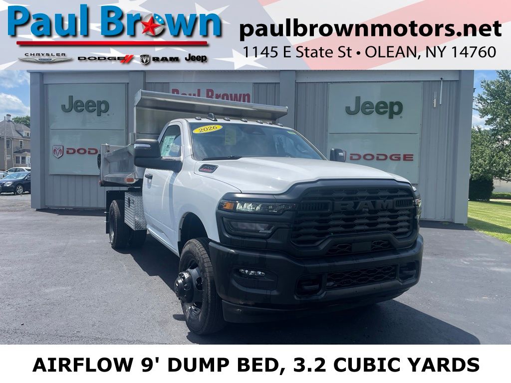 Bright White Clearcoat 2026 RAM 3500 Chassis Pickup Truck Four-Wheel Drive 8-Speed Automatic