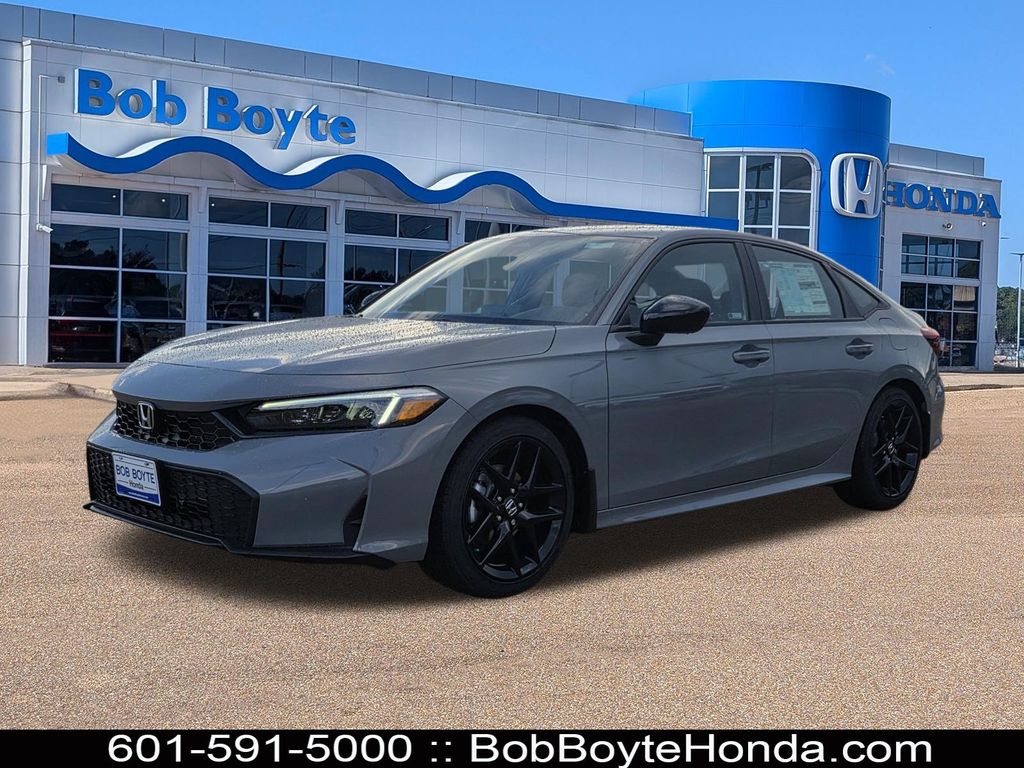 Urban Gray 2026 Honda Civic Sedan Front-Wheel Drive Continuously Variable Transmission