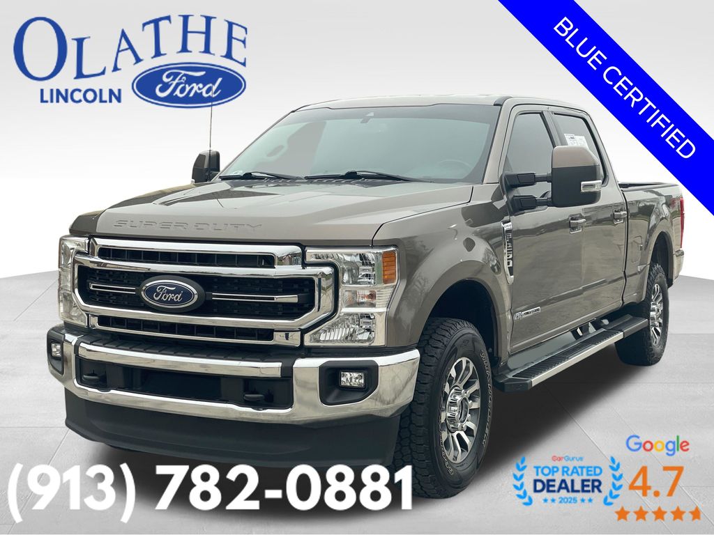 Stone Gray Metallic 2022 Ford F-250 Super Duty Lariat Crew Cab 4WD Pickup Truck Four-Wheel Drive Automatic