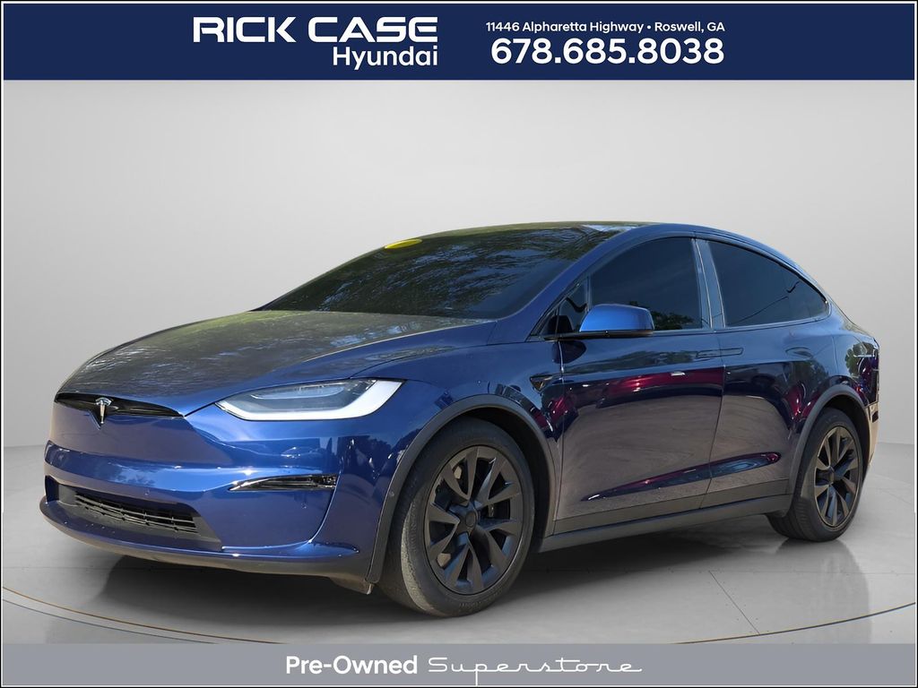 Deep Blue Metallic 2023 Tesla Model X SUV / Crossover All-Wheel Drive 1-Speed Automatic