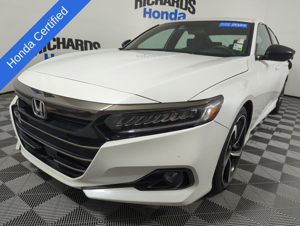 Platinum White Pearl 2022 Honda Accord Sedan Front-Wheel Drive Continuously Variable Transmission