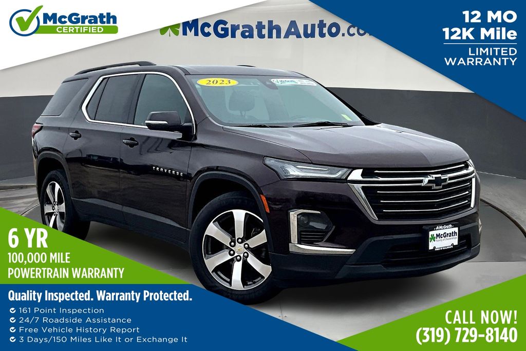 Black Cherry Metallic 2023 Chevrolet Traverse LT Leather AWD SUV / Crossover Four-Wheel Drive 9-Speed Automatic