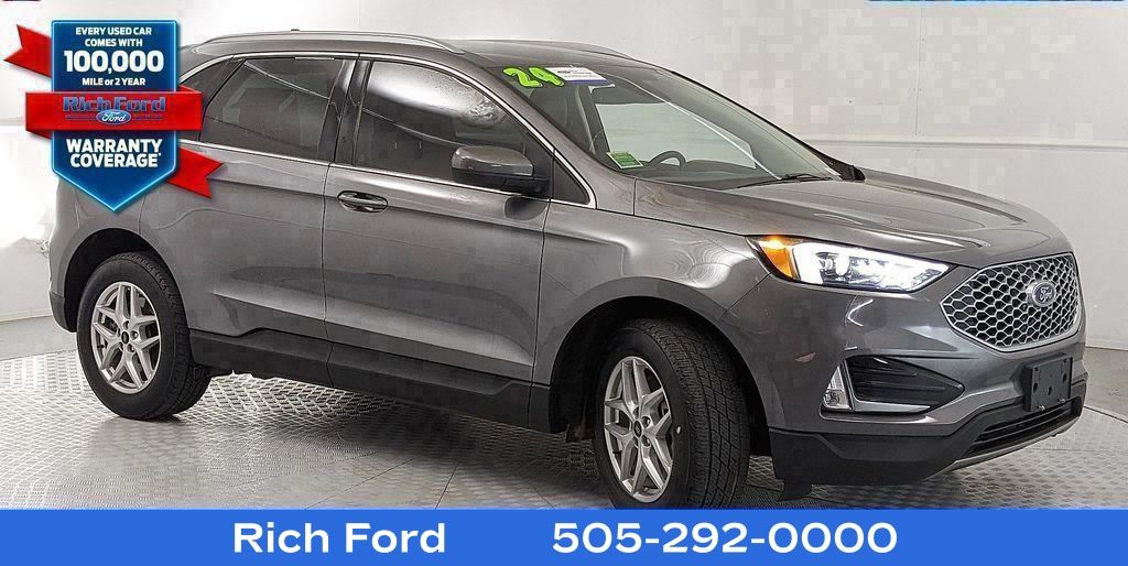 Carbonized Gray Metallic 2024 Ford Edge SEL AWD SUV / Crossover All-Wheel Drive 8-Speed Automatic