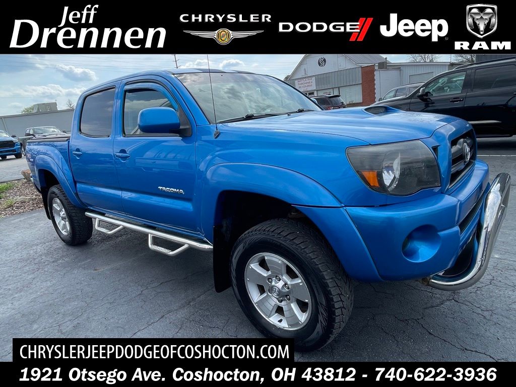 Blue 2008 Toyota Tacoma Double Cab V6 4WD Pickup Truck Four-Wheel Drive 5-Speed Automatic Overdrive
