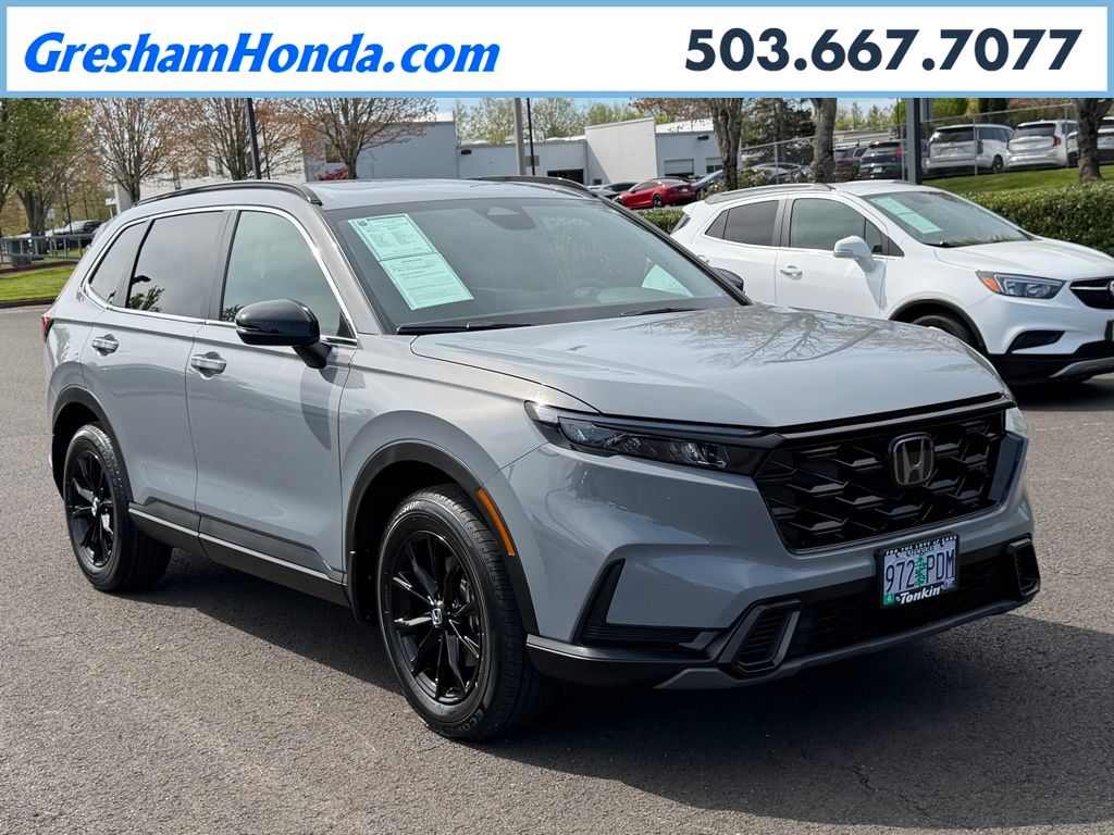 Urban Gray Pearl 2023 Honda CR-V Hybrid Sport AWD SUV / Crossover All-Wheel Drive Continuously Variable Transmission