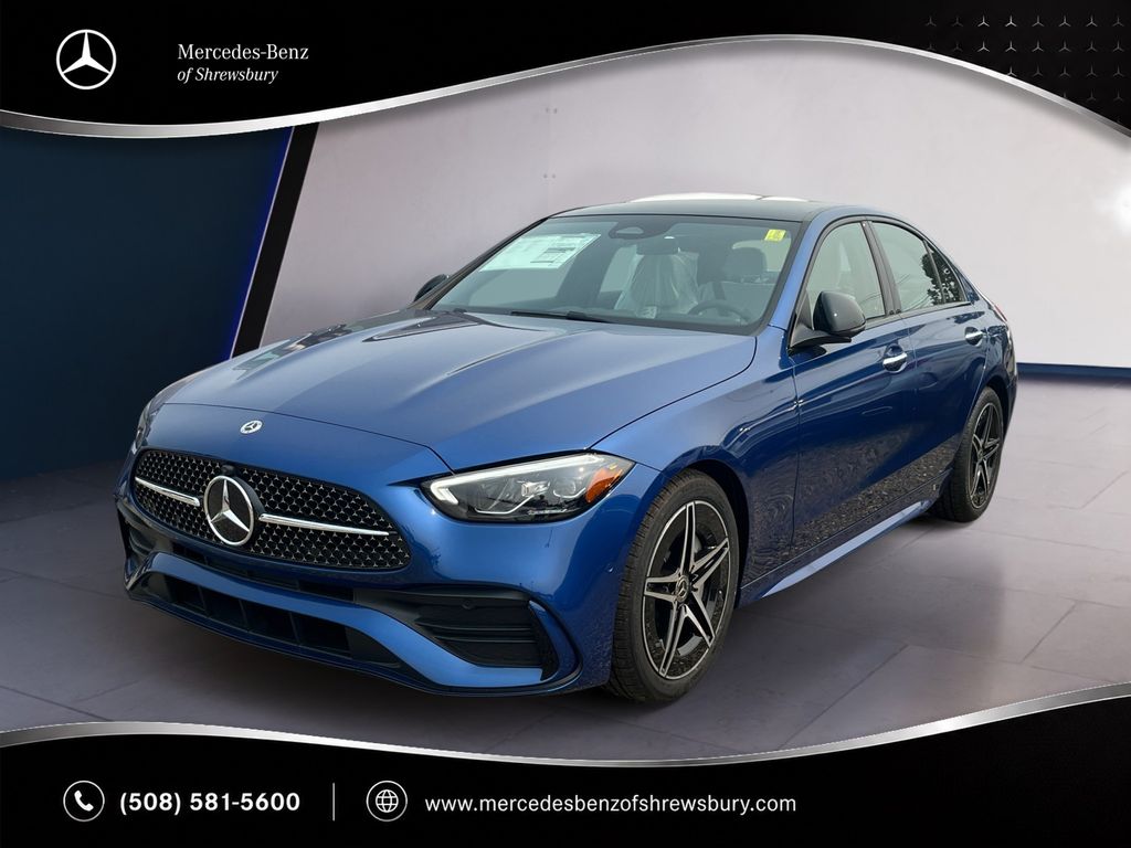 Starling Blue Metallic 2026 Mercedes-Benz C-Class Sedan All-Wheel Drive 9-Speed Automatic