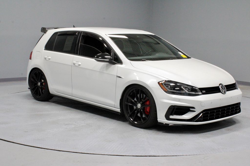 Oryx White Pearl 2019 Volkswagen Golf R Hatchback All-Wheel Drive 7-Speed Dual Clutch