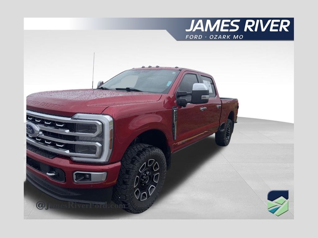 Rapid Red Metallic Tinted Clearcoat 2024 Ford F-250 Super Duty Platinum Crew Cab 4WD Pickup Truck Four-Wheel Drive Automatic