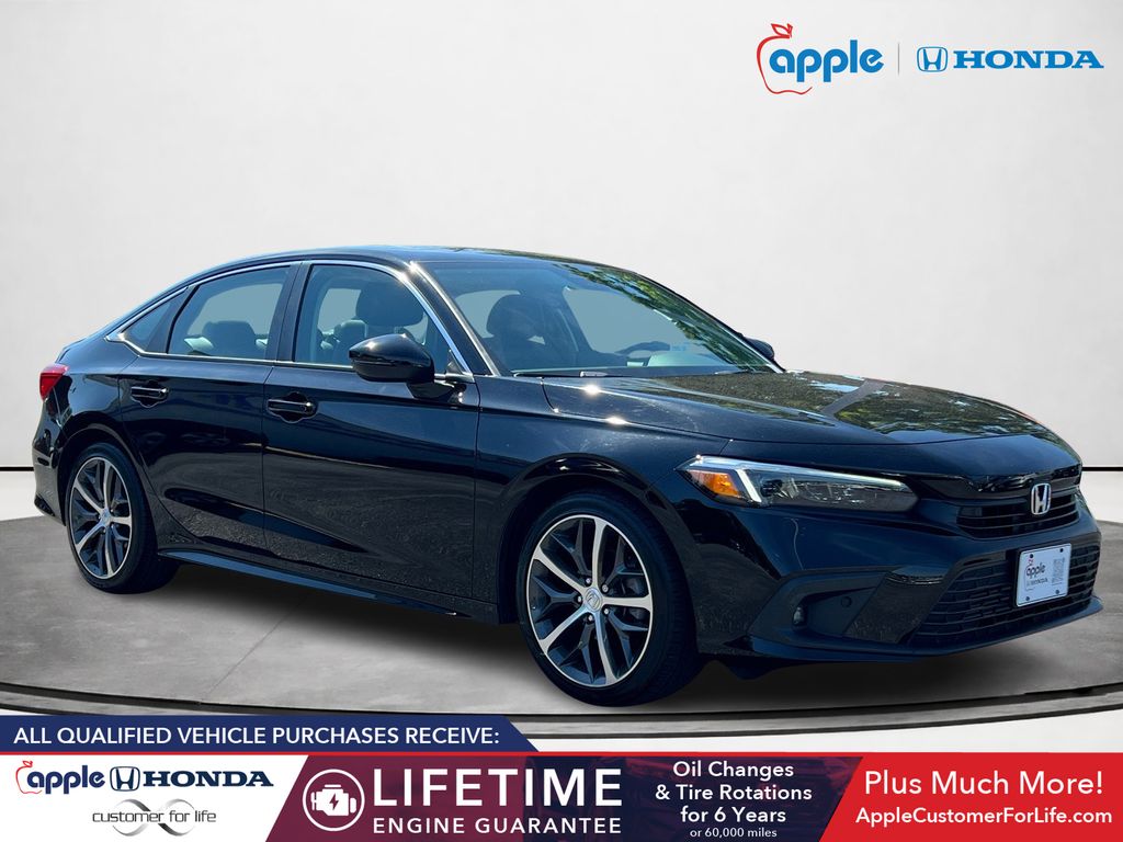 Black 2024 Honda Civic Sedan Front-Wheel Drive Continuously Variable Transmission