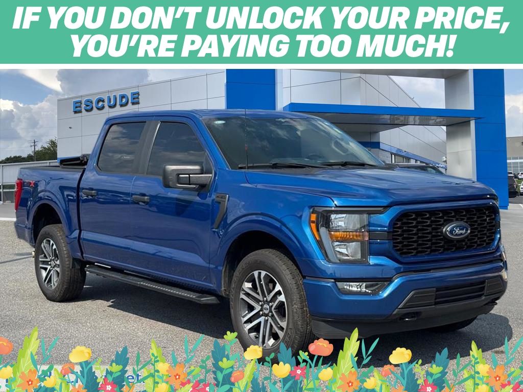 Blue Metallic 2023 Ford F-150 Pickup Truck Four-Wheel Drive Automatic