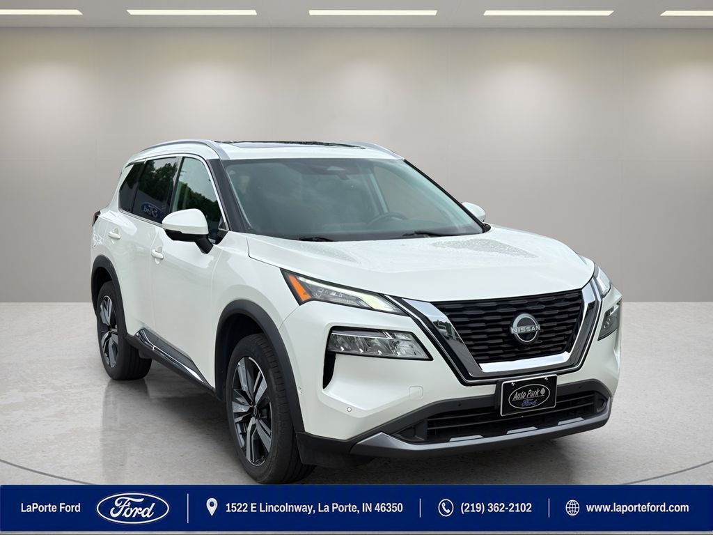 Pearl White Tricoat 2023 Nissan Rogue SUV / Crossover All-Wheel Drive Continuously Variable Transmission