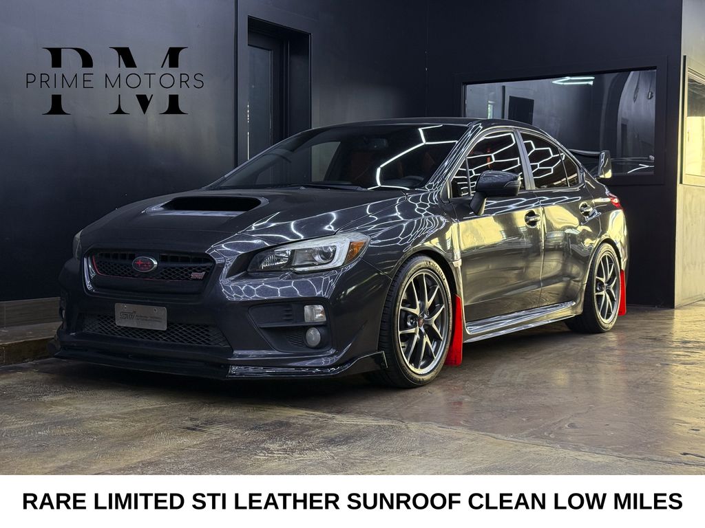 Dark Gray Metallic 2015 Subaru WRX STI Sedan All-Wheel Drive 6-Speed Manual