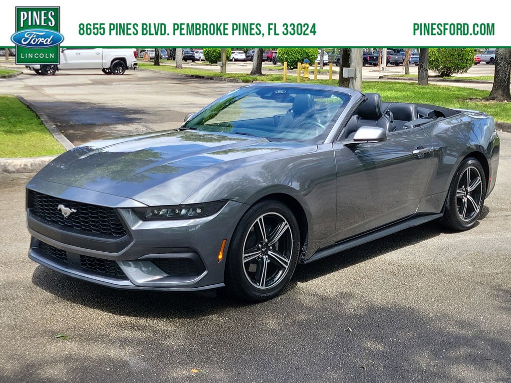 Carbonized Gray Metallic 2025 Ford Mustang EcoBoost Premium Convertible RWD Convertible Rear-Wheel Drive Automatic